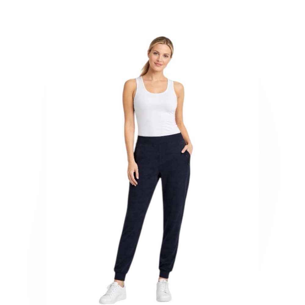 Athleta Navy Blue Jogger Pants Size 6 Stretch Athletic Travel Pants